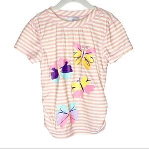 Girls Hanna Andersson Summer Beach Swim Floral Striped Shirt 10